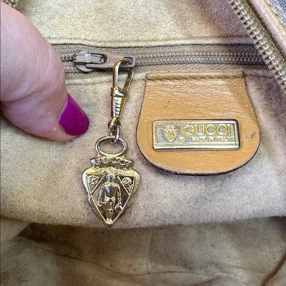 Gucci Monogram RARE Vintage 1980’s Micro GG Round Ophidia Canteen Made in Italy - Picture 10 of 14